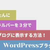 【WordPressプラグイン】スキルバーを3分でブログに表示する方法