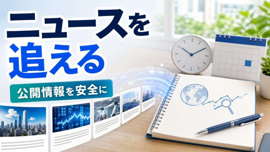 ニュースを追える