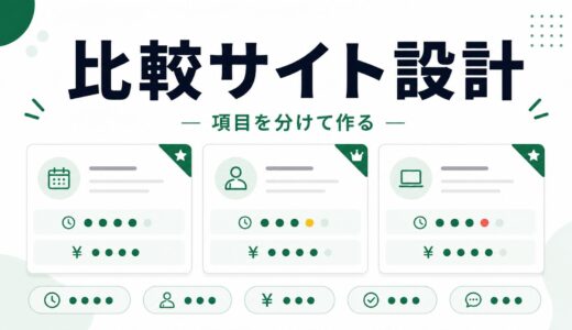 JetEngineで比較サイトを作るならフィールド設計が重要な理由