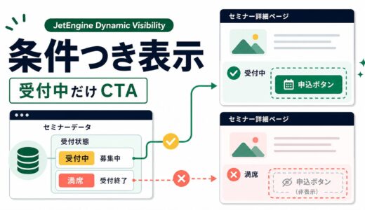 JetEngineのDynamic Visibilityで条件つき表示を作る具体例