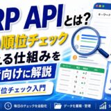 SERP APIとは？SEO順位チェックに使える仕組みを初心者向けに解説